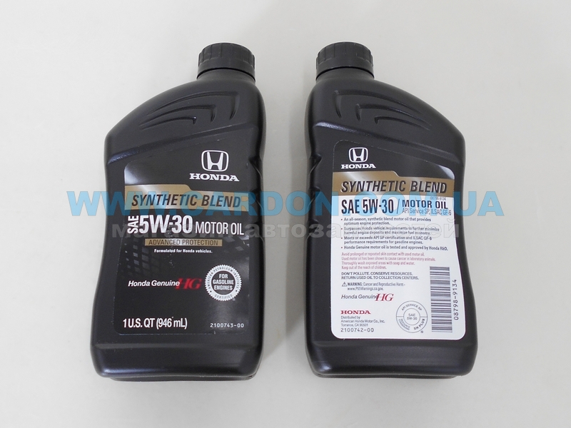   HONDA/ACURA Synthetic Blend 5W-30, 0.946 -  1