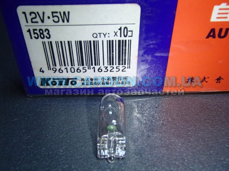 1583 Лампа безцокольная 12v - 5w 1583 KOITO | CARDON.COM.UA