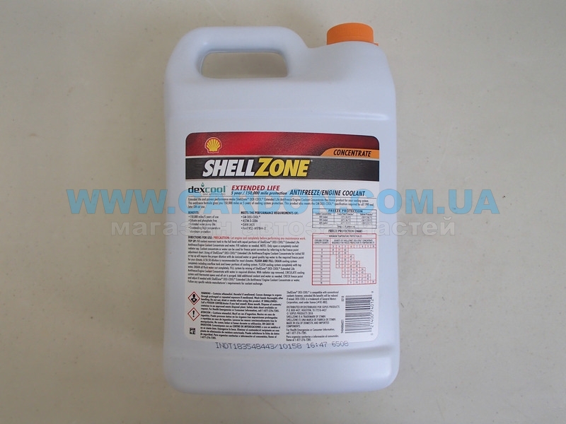  -80 ,  SHELL Shell Zone Dex-Cool Extended Life G12, 3.785 -  2