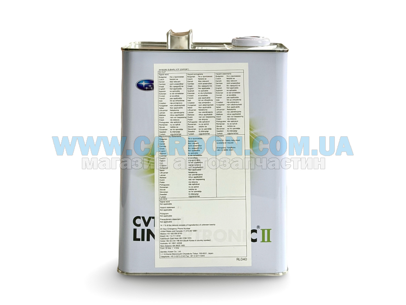 ����� � ������� SUBARU CVT OIL LINEARTRONIC II TR580, 4� - ���� 2