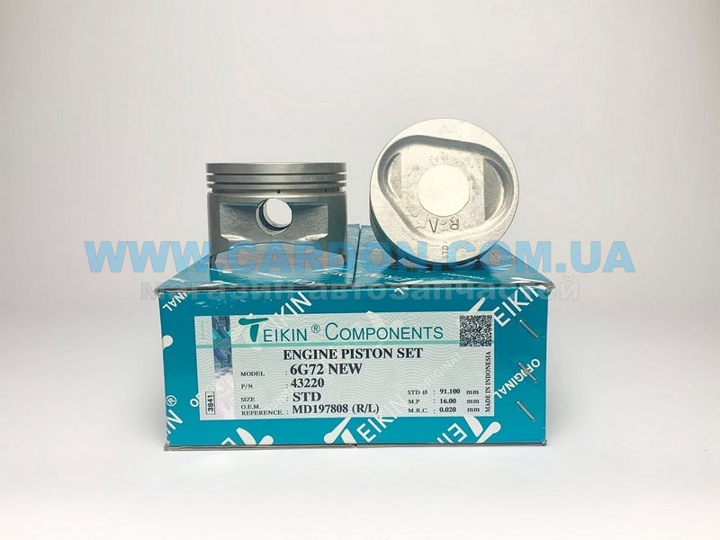 43220STD - Piston set std 6g72 new TEIKIN