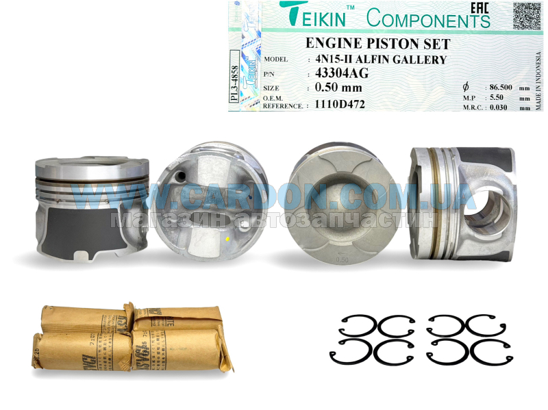 43304AG050 ������ +0.50mm Alfin Gallery (�-�� �� �����) 4N15 Mitsubishi L200/Pajero Sp - TEIKIN