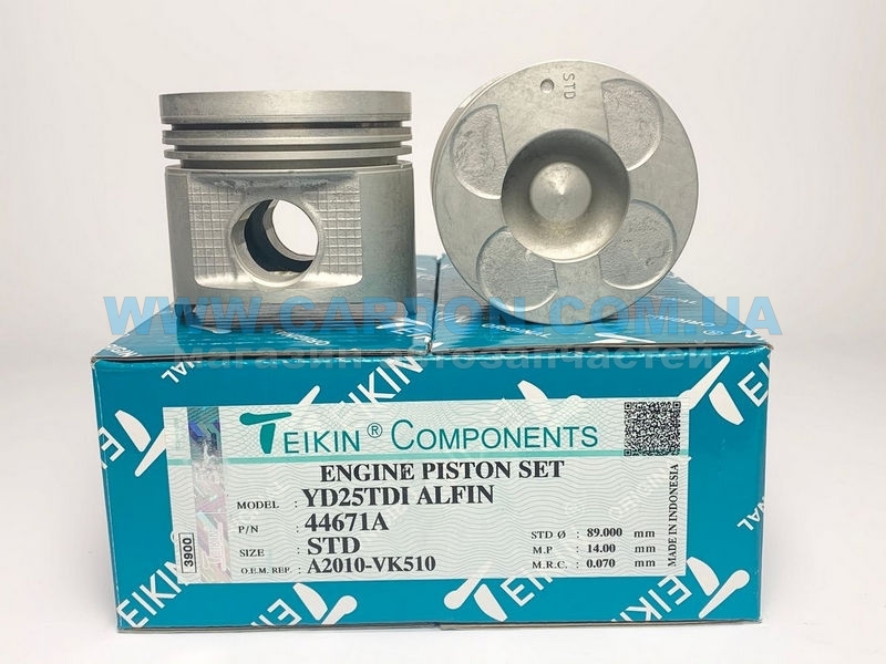 44671ASTD - Piston set std yd25tdi-alfin TEIKIN