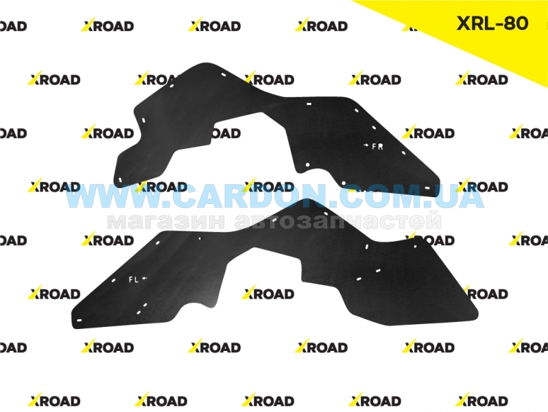 XRL80 Комплект увеличенных боковых пыльников моторного отсека с набором клипс Toyota Land Cruiser 80 - XRoad