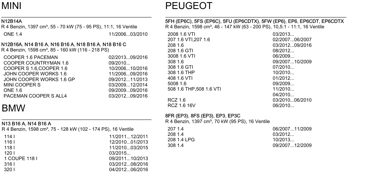 ʳ���� ������� - �������� MAHLE 77.00 mm + 0.50 = 77.50 mm (1.2-1.5-2) (5FK / 5FS / 5FU / 5FW / 5FY) PEUGEOT / CITROEN 1.6 / 1.4 - ���� 2