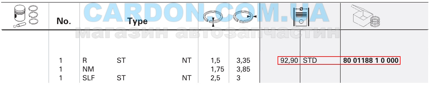 800118810000 - ʳ���� ������� KOLBENSCHMIDT