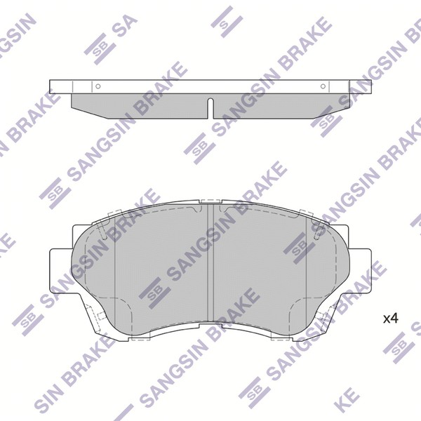 SP1138 Sangsin Кт. гальмівні колодки