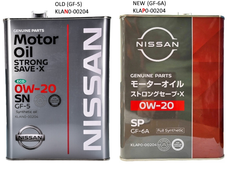 KLAP000204 -   0W20 SP GF-6A   NISSAN/INFINITI