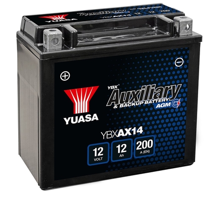  YUASA Auxilliary, Backup & Specialist AGM 12V 12Ah 200A (EN) L+ B00 - 150X87X145 -  1